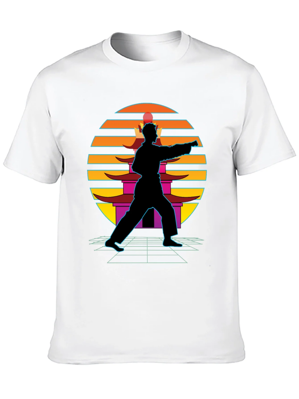 Retro Karate Black T-Shirt product image 12