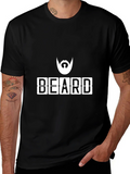Beard Graphic T-Shirt - Cool Mens Black Tee product image 1