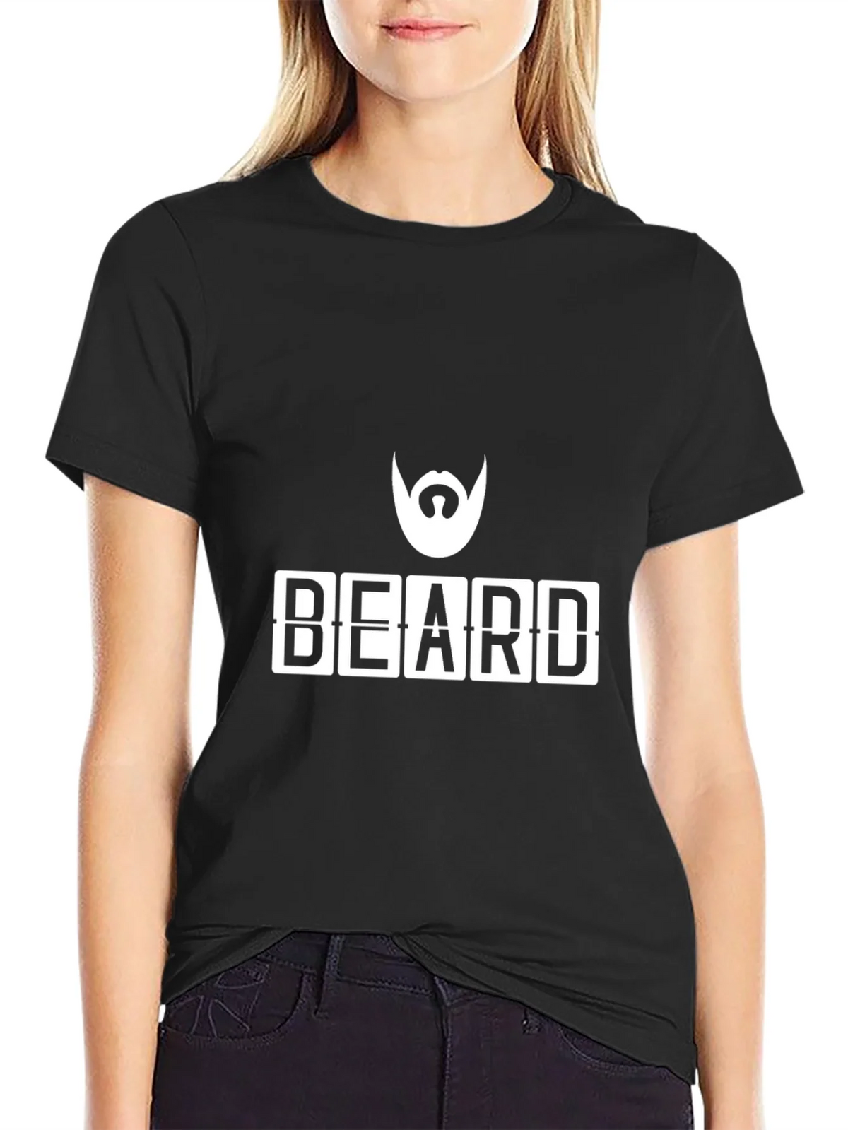 Beard Graphic T-Shirt - Cool Mens Black Tee product image 5