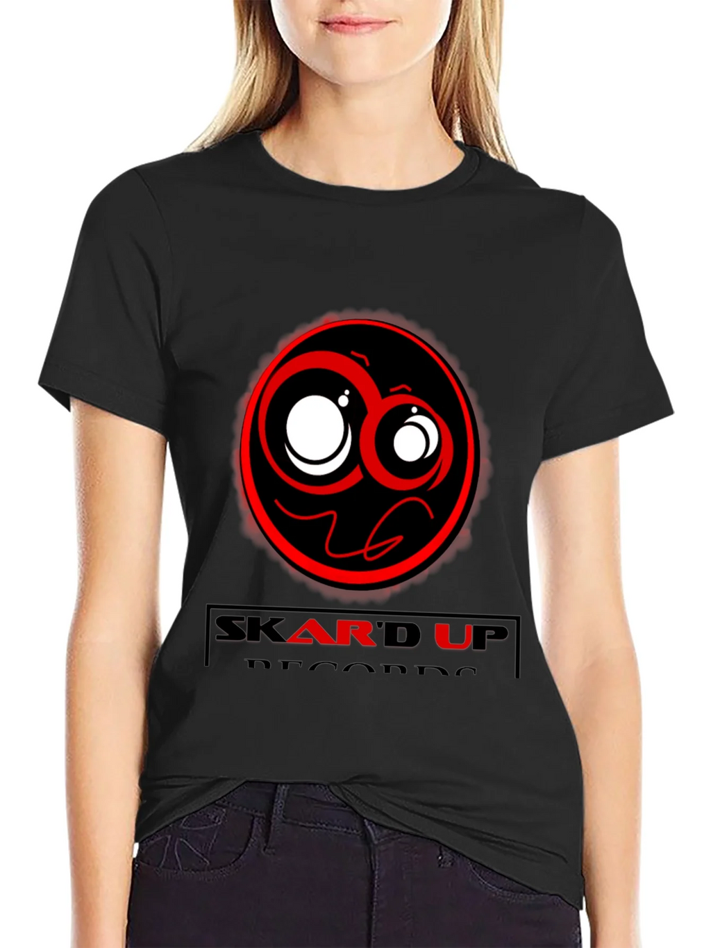 Skard Up Records Black Graphic Tee product image 5