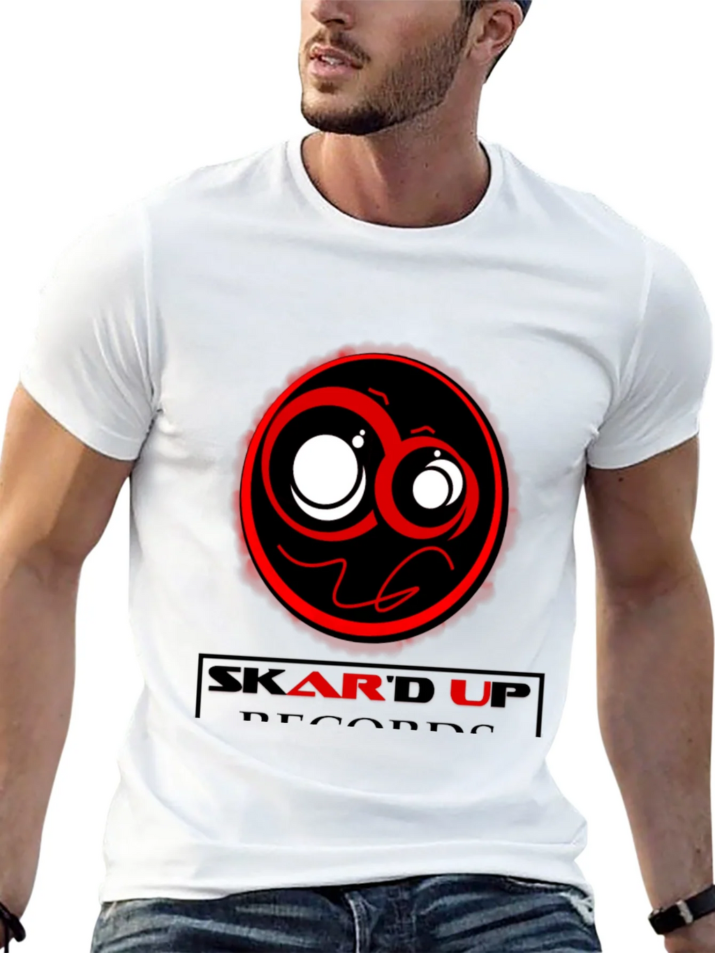 Skard Up Records Black Graphic Tee product image 4