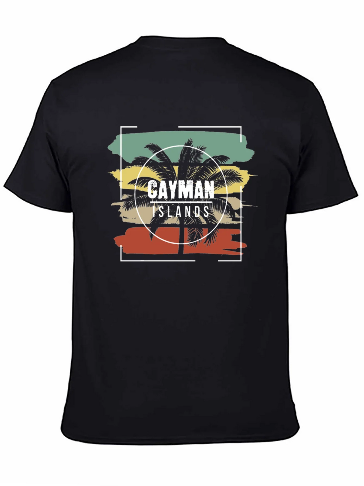 Cayman Islands Palm Tree Graphic Tee - Black Cotton T-Shirt product image 7