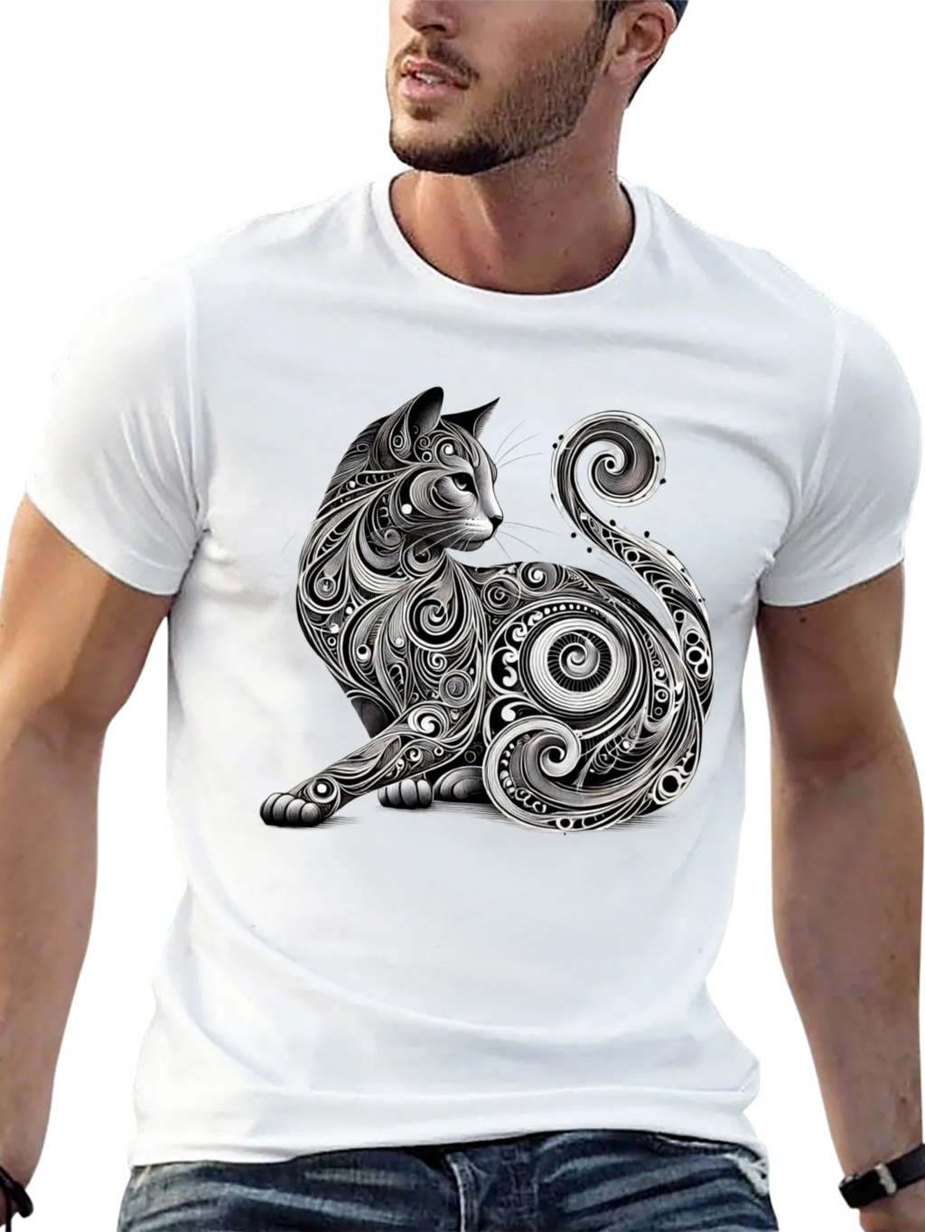 Stylish Cat Graphic Tee - Unique Design product image 4