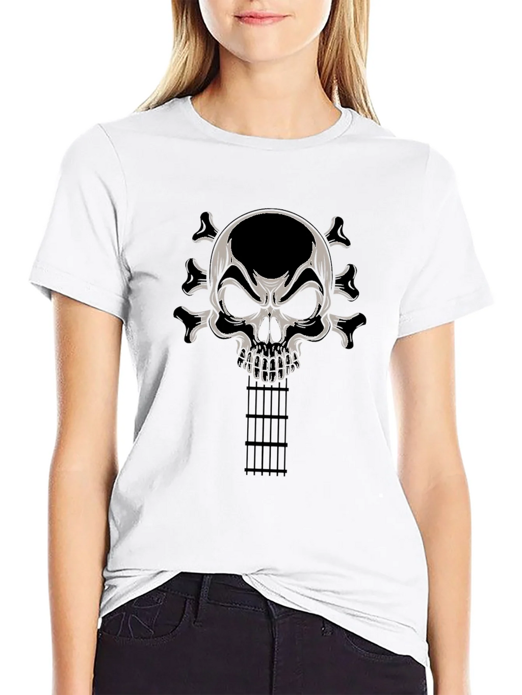 Skull Guitar T-Shirt - Rocker Tee product image 11