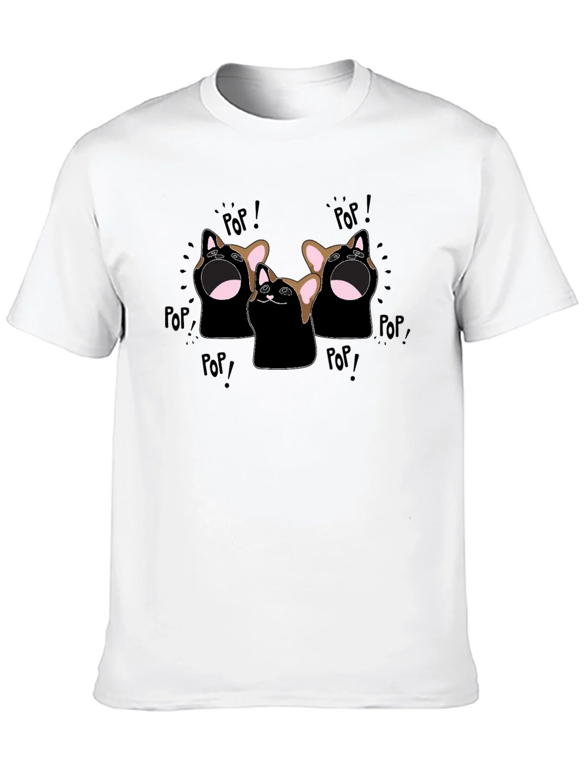 Pop Cat Graphic T-Shirt - Black product image 12