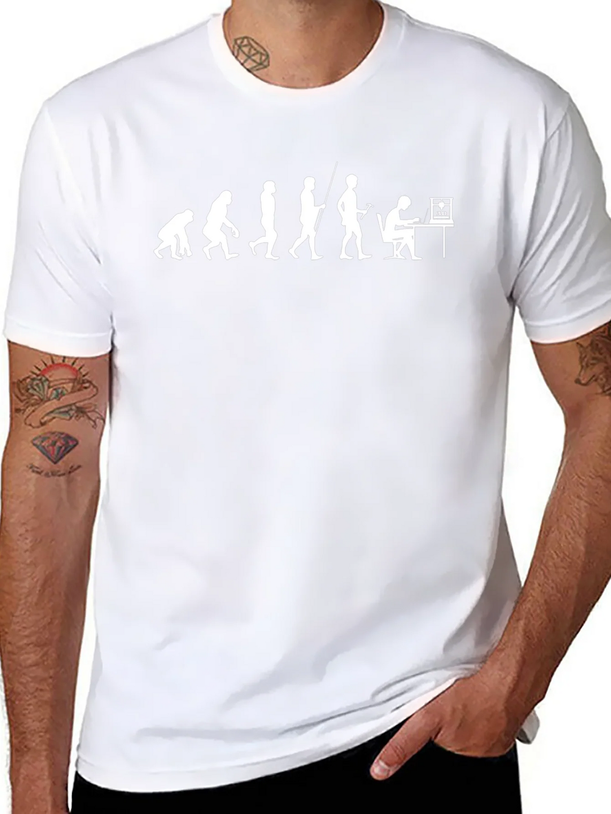 Evolution of 3D Printing Black T-Shirt product image 10