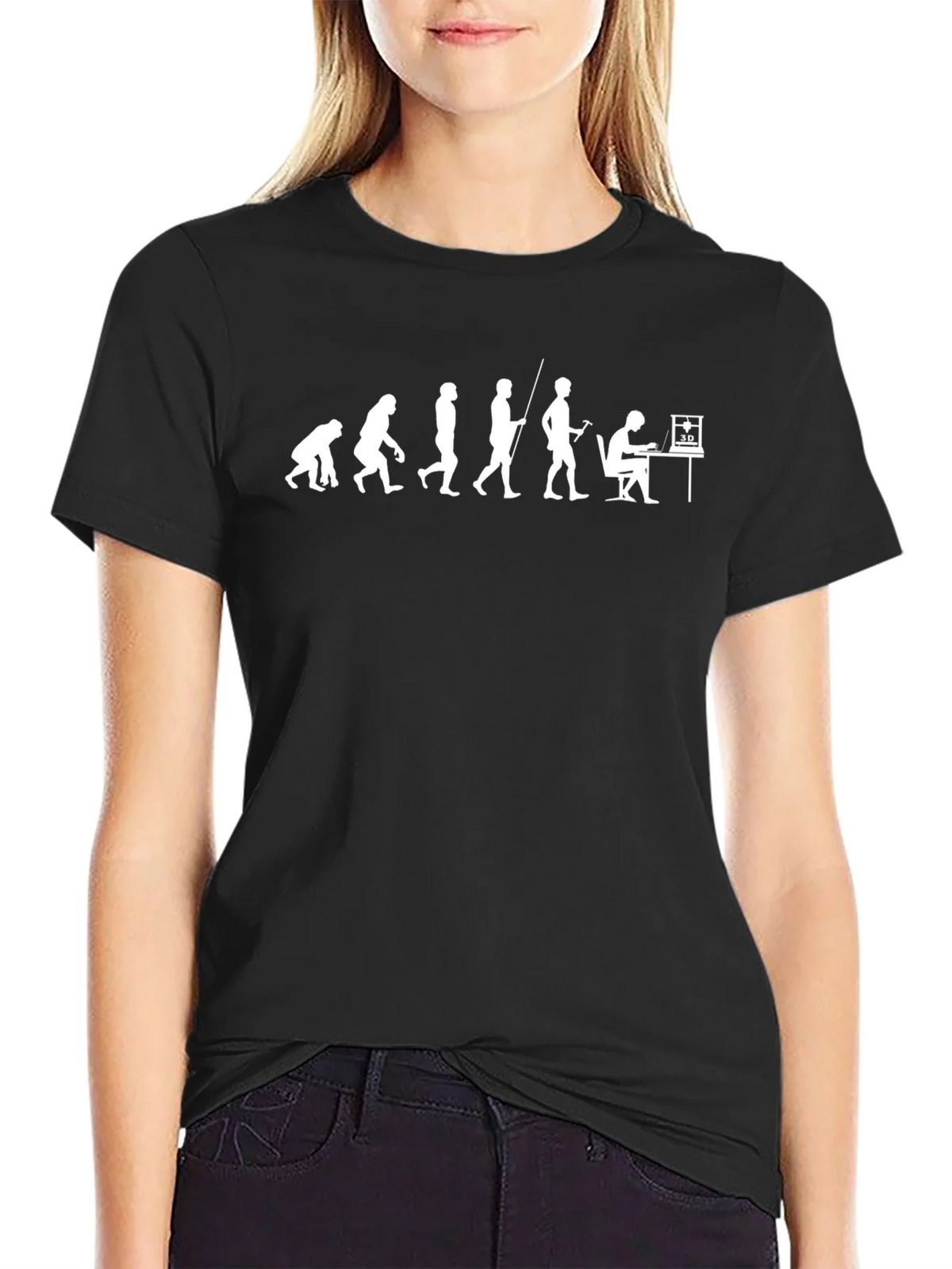 Evolution of 3D Printing Black T-Shirt product image 5