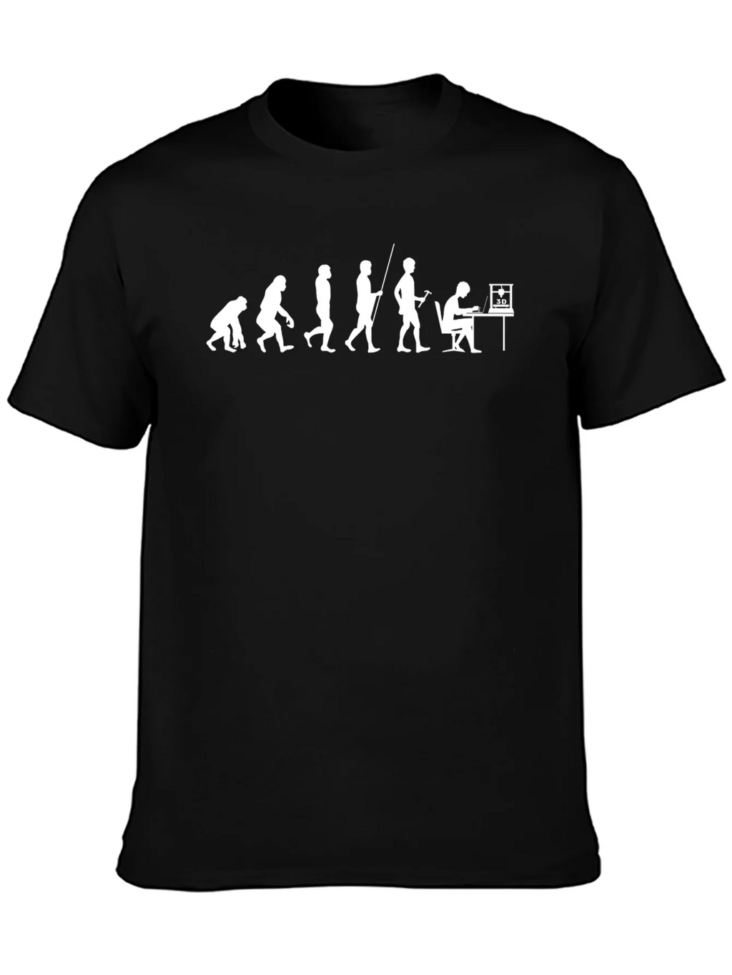Evolution of 3D Printing Black T-Shirt product image 6