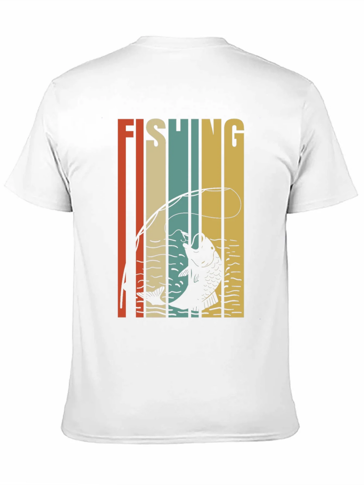 Retro Fishing Graphic T-Shirt - Black product image 2