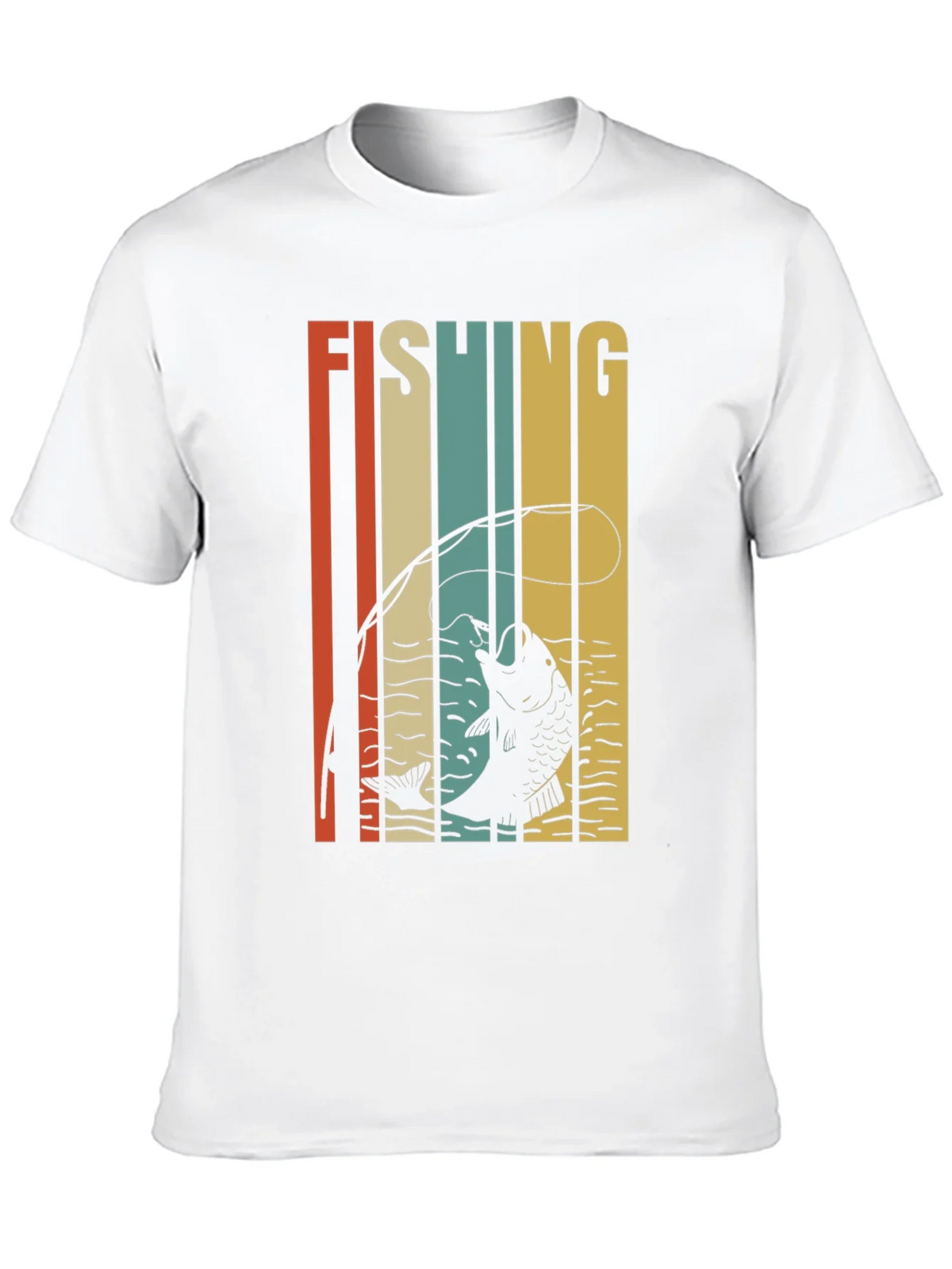 Retro Fishing Graphic T-Shirt - Black product image 12