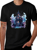 Spooky Haunted House Graphic Tee - Halloween Shirt product image 1