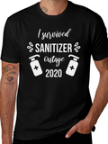 I Survived Sanitizer Outage 2020 Black T-Shirt product image 1