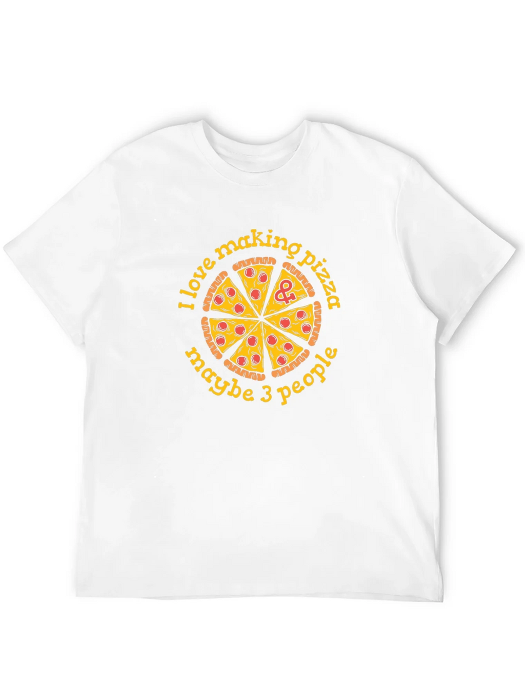 I Love Making Pizza Funny Graphic Tee - Black Cotton T-Shirt product image 3
