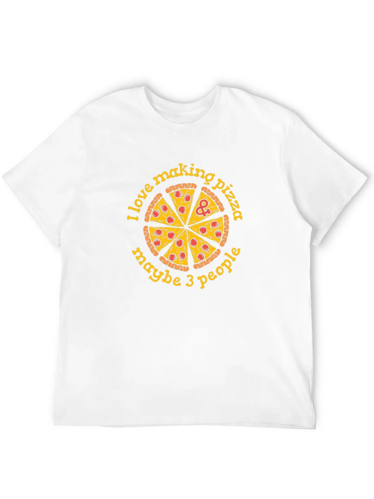 I Love Making Pizza Funny Graphic Tee - Black Cotton T-Shirt product image 3