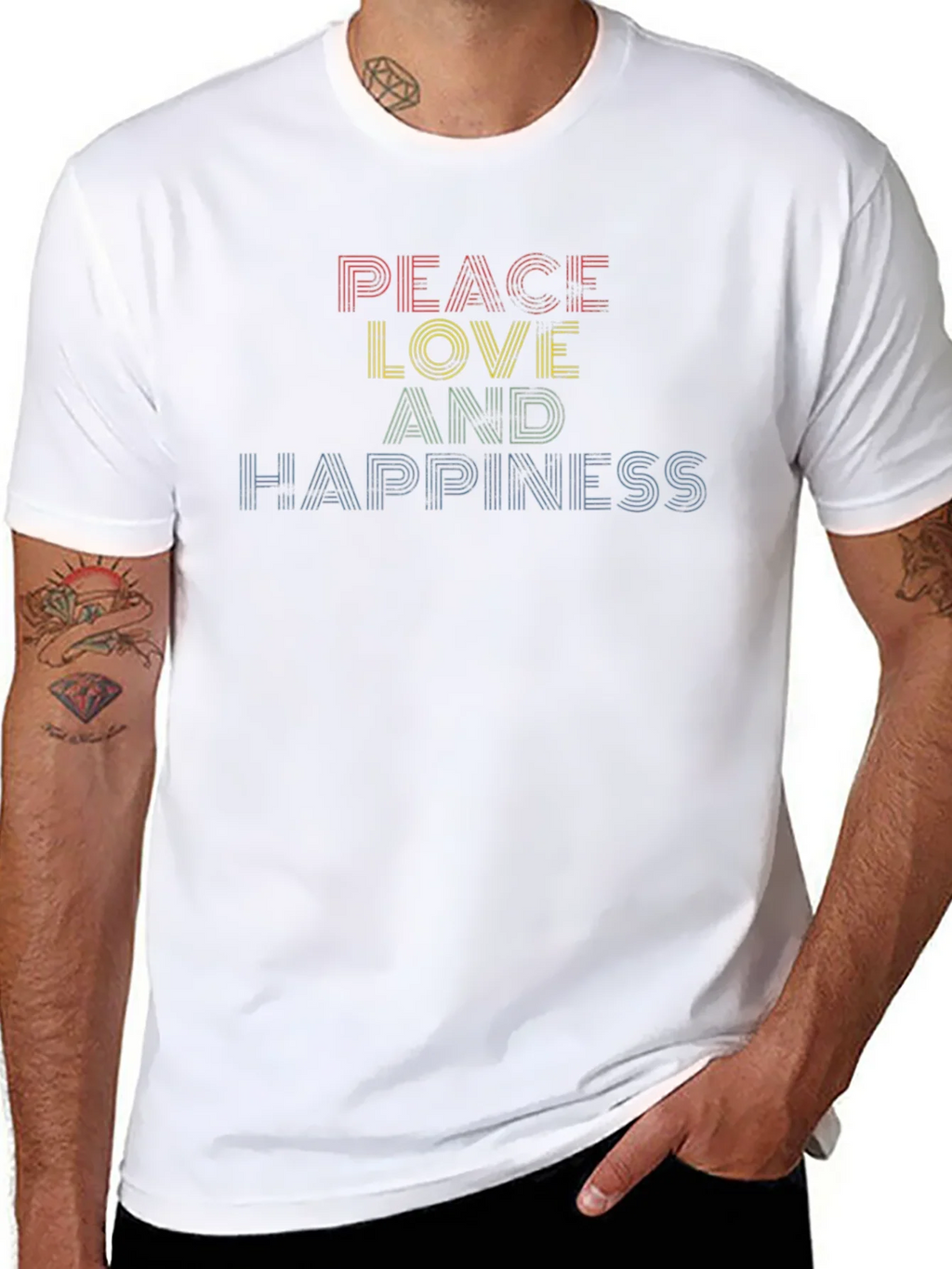 Peace Love Happiness Graphic Tee - Classic Comfort product image 10