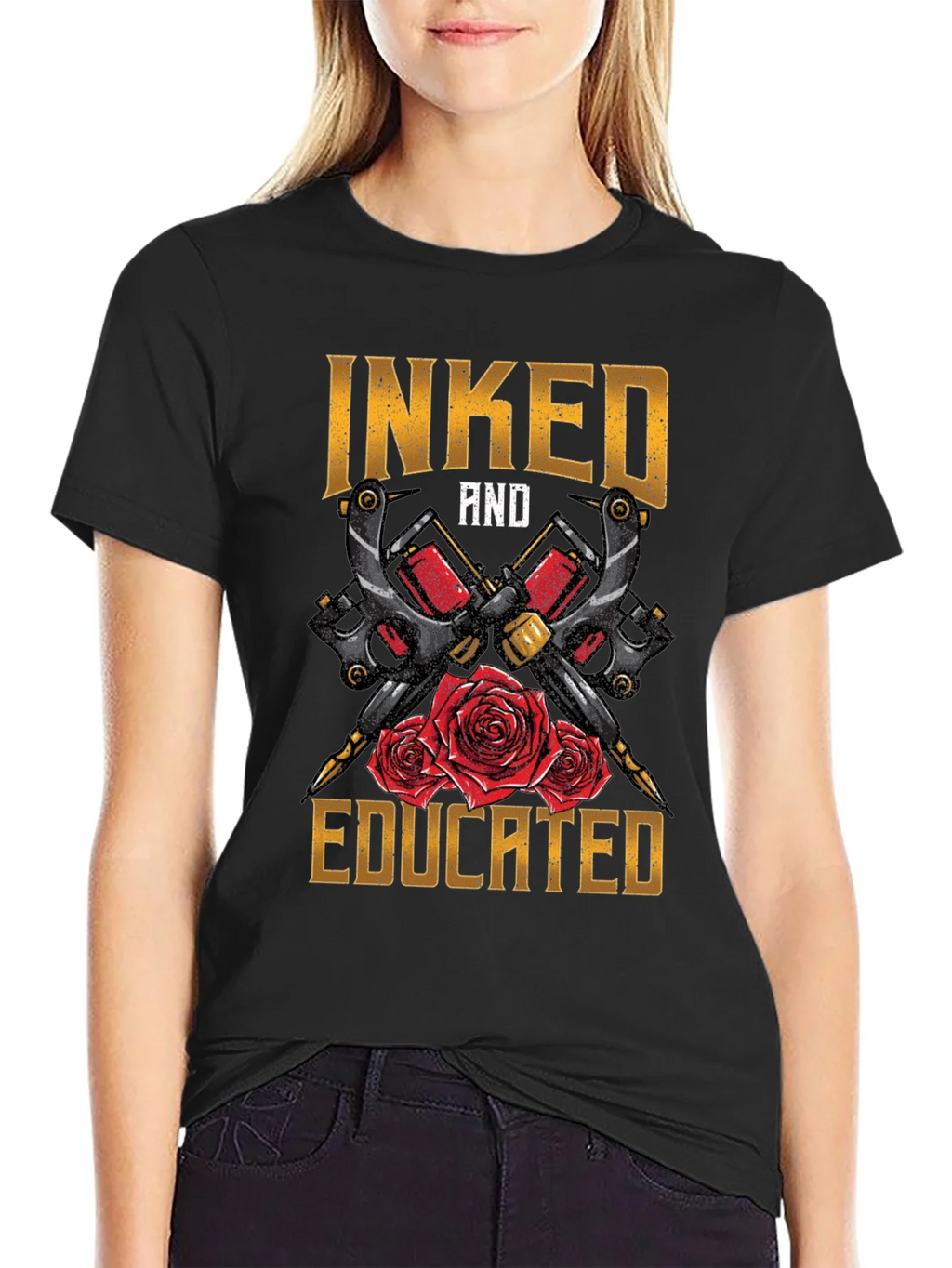 Inked and Educated Tattoo Artist T-Shirt product image 5