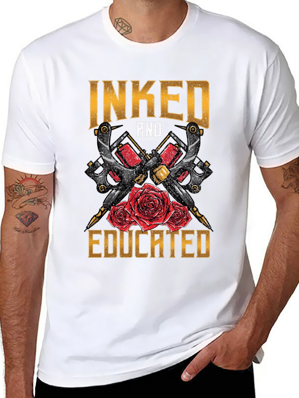 Inked and Educated Tattoo Artist T-Shirt product image 10