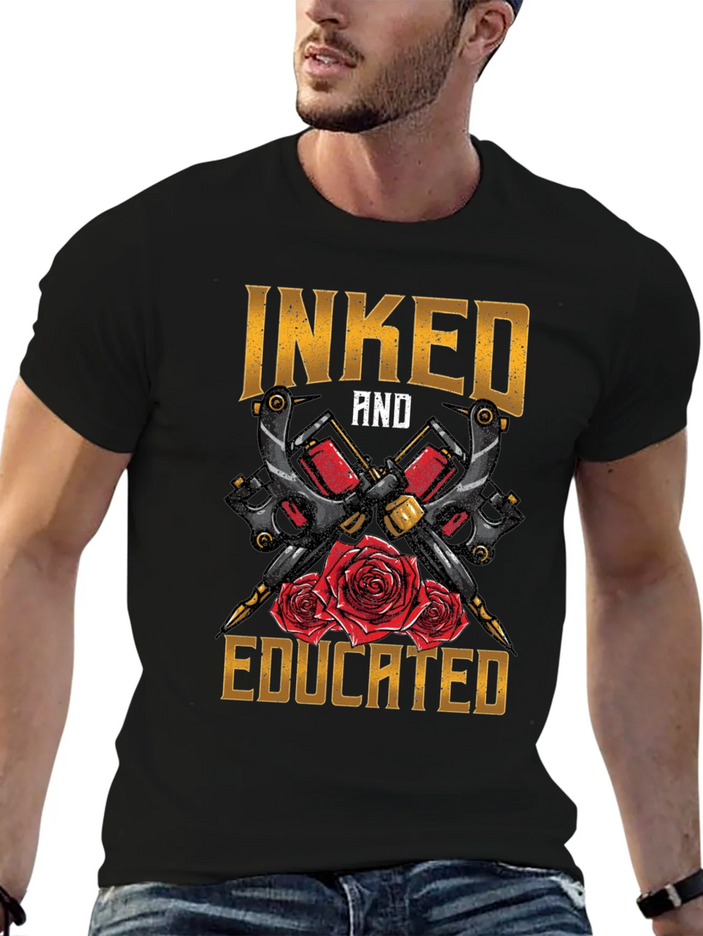 Inked and Educated Tattoo Artist T-Shirt product image 9