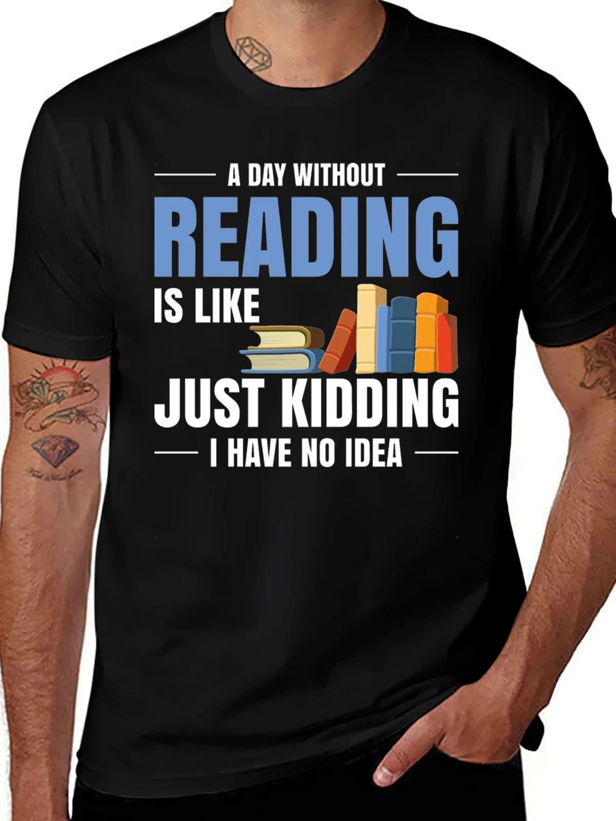 Funny Reader T-Shirt - A Day Without Reading product image 1