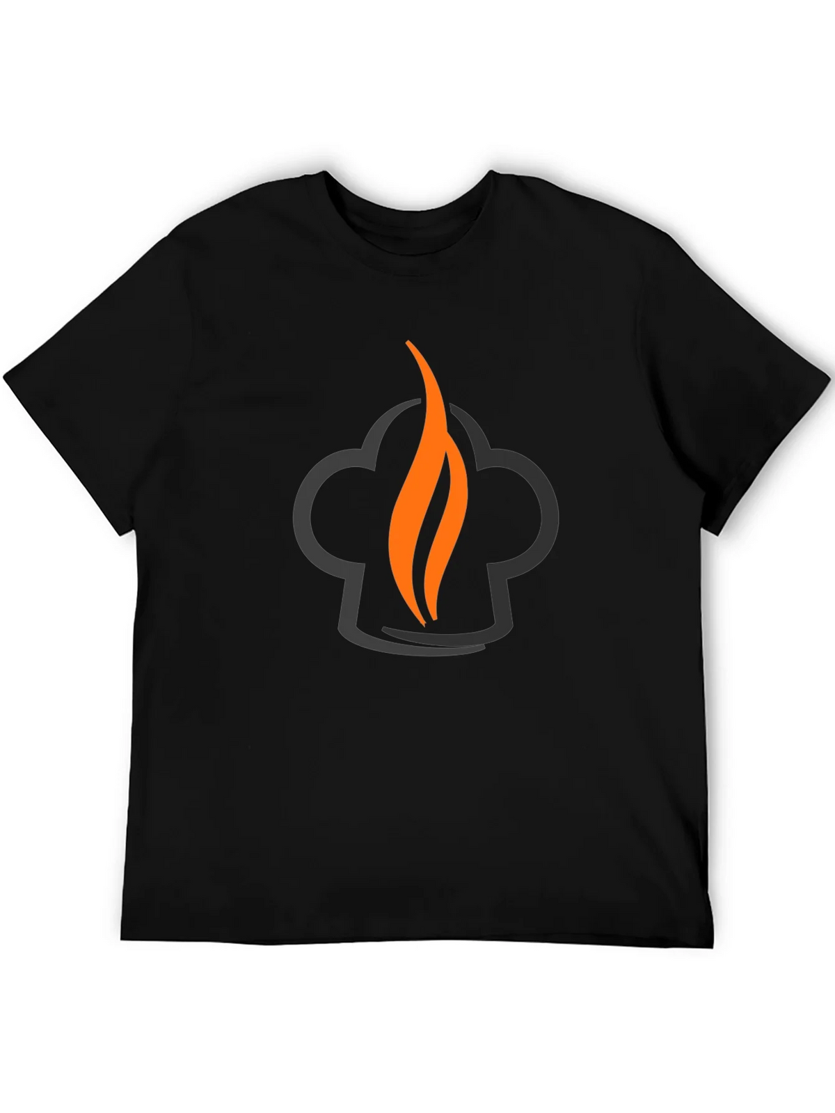 Chefs Flame Graphic Tee - Black Cotton Blend